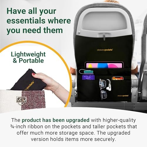 Airplane Pockets - Airplane Accessories - Plane Travel Essentials - Travel Organizer - Seat Storage Organizer - Air Travel Essentials - Seat Back Organizer - International Travel Must Haves - Image 7