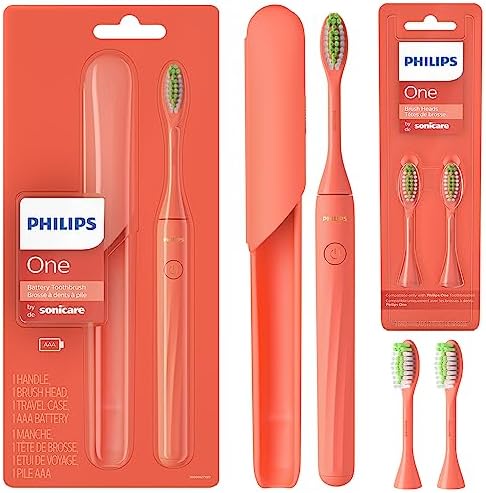 Philips Sonicare Battery Toothbrush, Brush Head Bundle, Miami Coral, BD1001/AZ