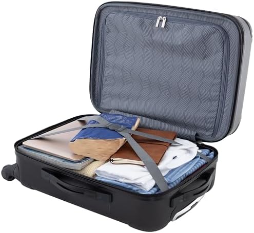 Travelers Club Chicago Hardside Expandable Spinner Luggage, Black, 20" Carry-On - Image 4