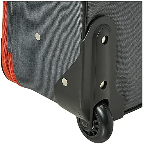 Rockland Fashion Expandable Softside Upright Luggage Set, Charcoal, 2-Piece (14/19) - Image 3