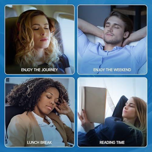 Plane Foot Hammock, Portable Airplane Foot Hammock for Plane Travel, Perfect Foot Sling for Airplane Travel, Leg Hammock to Relax Your Feet, Fly Essential Long Flight Must Haves, Black & Blue, 2 Pack - Image 7